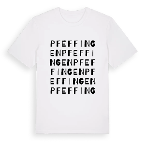 Pfeffingen ordlek t-shirt – ekologisk bomull t-shirt från Pinshirt