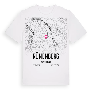 Rünenberg karta t-shirt – ekologisk bomull t-shirt från Pinshirt