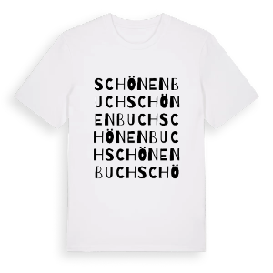 Schönenbuch ordlek t-shirt – ekologisk bomull t-shirt från Pinshirt