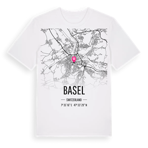 Basel karta t-shirt – ekologisk bomull t-shirt från Pinshirt