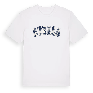 Atella college t-shirt – ekologisk bomull t-shirt från Pinshirt