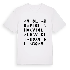 Avigliano ordlek t-shirt – ekologisk bomull t-shirt från Pinshirt