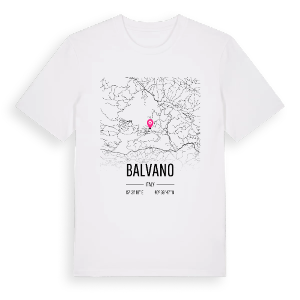 Balvano karta t-shirt – ekologisk bomull t-shirt från Pinshirt