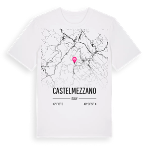 Castelmezzano karta t-shirt – ekologisk bomull t-shirt från Pinshirt