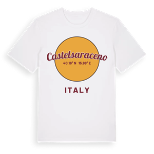 Castelsaraceno cirkel t-shirt – ekologisk bomull t-shirt från Pinshirt