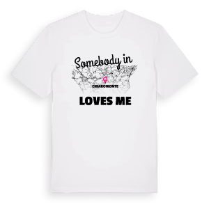 Någon i Chiaromonte älskar mig t-shirt – ekologisk bomull t-shirt från Pinshirt