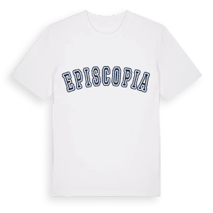 Episcopia college t-shirt – ekologisk bomull t-shirt från Pinshirt
