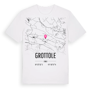Grottole karta t-shirt – ekologisk bomull t-shirt från Pinshirt