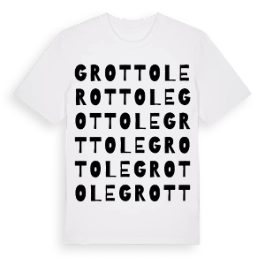 Grottole ordlek t-shirt – ekologisk bomull t-shirt från Pinshirt