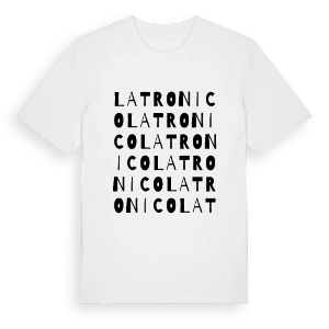 Latronico ordlek t-shirt – ekologisk bomull t-shirt från Pinshirt