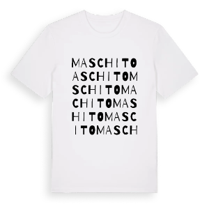 Maschito ordlek t-shirt – ekologisk bomull t-shirt från Pinshirt
