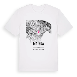 Matera karta t-shirt – ekologisk bomull t-shirt från Pinshirt