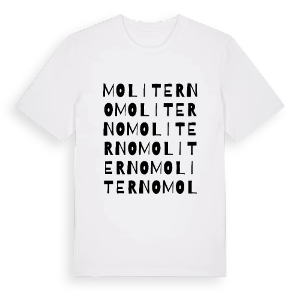 Moliterno ordlek t-shirt – ekologisk bomull t-shirt från Pinshirt