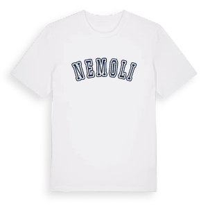 Nemoli college t-shirt – ekologisk bomull t-shirt från Pinshirt