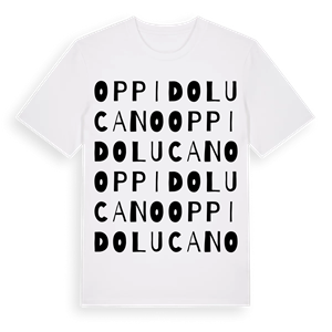 Oppido Lucano ordlek t-shirt – ekologisk bomull t-shirt från Pinshirt