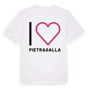 Jag älskar Pietragalla t-shirt stort tryck – ekologisk bomull t-shirt från Pinshirt