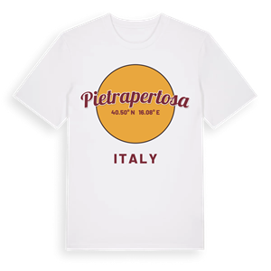 Pietrapertosa cirkel t-shirt – ekologisk bomull t-shirt från Pinshirt