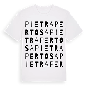Pietrapertosa ordlek t-shirt – ekologisk bomull t-shirt från Pinshirt