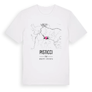 Pisticci karta t-shirt – ekologisk bomull t-shirt från Pinshirt