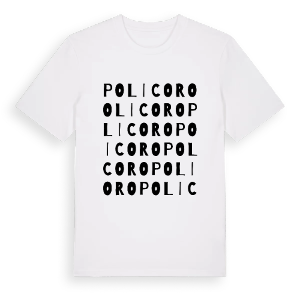 Policoro ordlek t-shirt – ekologisk bomull t-shirt från Pinshirt