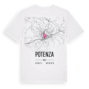 Potenza karta t-shirt – ekologisk bomull t-shirt från Pinshirt