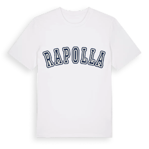 Rapolla college t-shirt – ekologisk bomull t-shirt från Pinshirt