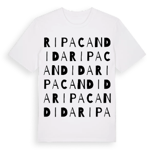 Ripacandida ordlek t-shirt – ekologisk bomull t-shirt från Pinshirt