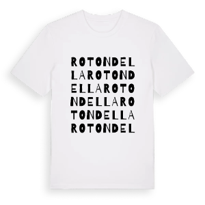 Rotondella ordlek t-shirt – ekologisk bomull t-shirt från Pinshirt