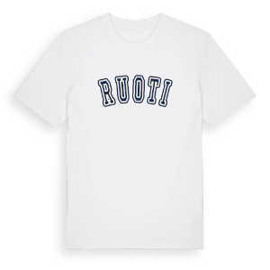 Ruoti college t-shirt – ekologisk bomull t-shirt från Pinshirt