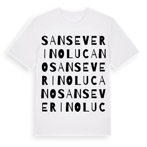 San Severino Lucano ordlek t-shirt – ekologisk bomull t-shirt från Pinshirt