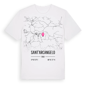 Sant'Arcangelo karta t-shirt – ekologisk bomull t-shirt från Pinshirt