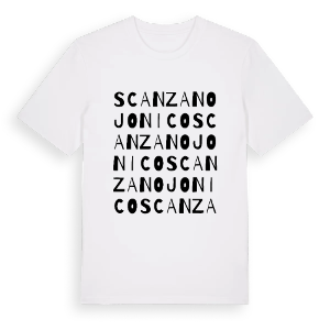 Scanzano Jonico ordlek t-shirt – ekologisk bomull t-shirt från Pinshirt