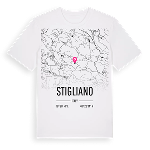 Stigliano karta t-shirt – ekologisk bomull t-shirt från Pinshirt