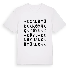 Akça Köyü ordlek t-shirt – ekologisk bomull t-shirt från Pinshirt