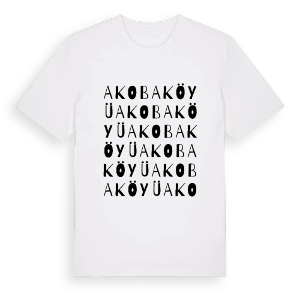 Akoba Köyü ordlek t-shirt – ekologisk bomull t-shirt från Pinshirt
