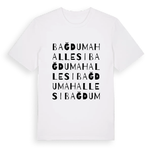 Bağdu Mahallesi ordlek t-shirt – ekologisk bomull t-shirt från Pinshirt