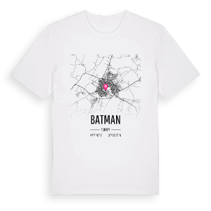 Batman karta t-shirt – ekologisk bomull t-shirt från Pinshirt