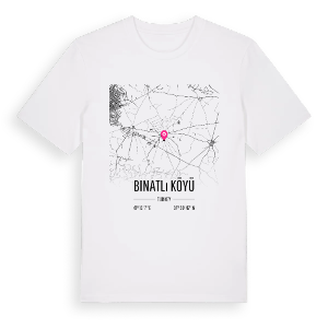 Binatlı Köyü karta t-shirt – ekologisk bomull t-shirt från Pinshirt