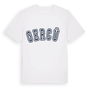 Gercüş college t-shirt – ekologisk bomull t-shirt från Pinshirt