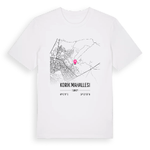 Korik Mahallesi karta t-shirt – ekologisk bomull t-shirt från Pinshirt