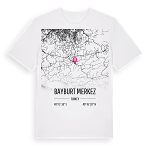 Bayburt Merkez karta t-shirt – ekologisk bomull t-shirt från Pinshirt