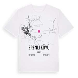 Erenli Köyü karta t-shirt – ekologisk bomull t-shirt från Pinshirt