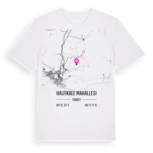 Halfikale Mahallesi karta t-shirt – ekologisk bomull t-shirt från Pinshirt