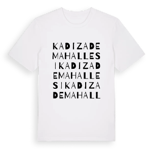 Kadızade Mahallesi ordlek t-shirt – ekologisk bomull t-shirt från Pinshirt