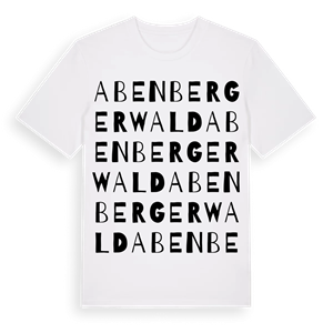 Abenberger Wald ordlek t-shirt – ekologisk bomull t-shirt från Pinshirt