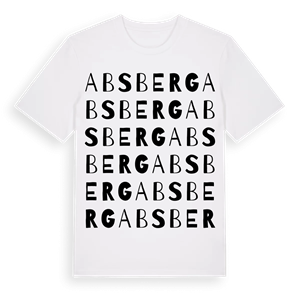 Absberg ordlek t-shirt – ekologisk bomull t-shirt från Pinshirt
