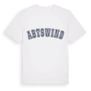 Abtswind college t-shirt – ekologisk bomull t-shirt från Pinshirt