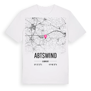Abtswind karta t-shirt – ekologisk bomull t-shirt från Pinshirt