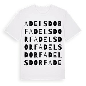 Adelsdorf ordlek t-shirt – ekologisk bomull t-shirt från Pinshirt