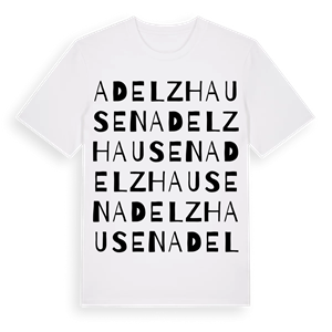 Adelzhausen ordlek t-shirt – ekologisk bomull t-shirt från Pinshirt